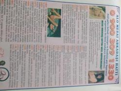 Bulvar Maço Dergisi - 24 Kasım 1999 - Kocam Sızıp Yattı - Kocam çok şaşırdı - İkimizi kabul eder misin - Arka Kapak Güzeli Valerie -