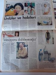 Milliyet Vitrin Gazetesi - 27 Şubat 1999 - Sayı 118 - Bütün Kadınlar Bunu İster - Ünlülerin Hobileri - Ali Poyrazoğlu - Demet Sağıroğlu - Kandemir Konduk- Bedri Baykam - Sharon Stone - Elizabeth Taylor - Bülent Ersoy