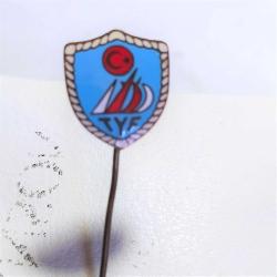 R57---TYF TÜRKİYE YELKEN FEDERASYONU ESKİ MİNELİ İĞNELİ ROZET