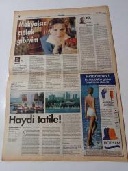 Milliyet Vitrin Gazetesi - 20 Mart 1999 - Sayı 121 - Haber Spikeri Didem Aslan Fotoğrafı - Makyajsız Çıplak Gibiyim- Japon Hint Savaşı - Motor Keyfi - Yakışıklı Çıtır İş Başında