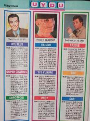 Hürriyet Teleskop Dergisi - 29 Şubat - 6 Mart 1992 - Hülya Avşar - Kadir İnanır - Ahu Tuğba - Yasemin Koşal - Fatma Girik - Aydan Şener - Tolga Savacı -