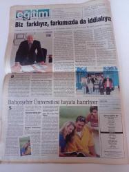 Milliyet Eğitim Gazetesi - 31 Mayıs 1999 - Yüksek Öğrenimde Rehberliği Tanıtma Ve Rehber Yetiştirme Vakfı Başkanı Nüket Atalay - Koç Üniversitesi'nde Liderlik Dersleri - Yeditepe Üniversitesi - Doğu Akdeniz Üniversitesi