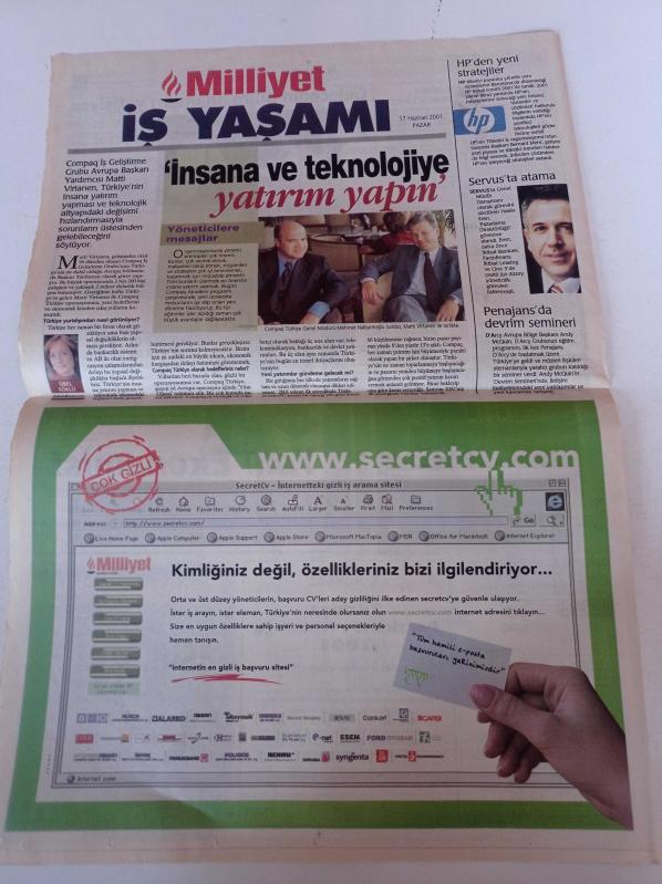 Milliyet İş Yaşamı Ve İnsan Kaynakları Gazetesi 17 Haziran 2001  