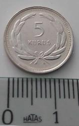 1949 YILI DARPHANE BASKISI ORİJİNAL GÜMÜŞ 5 KURUŞ ÇİL B1ŞŞ2 ÇOK NADİR