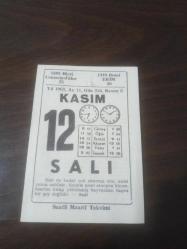 SAATLİ MAARİF TAKVİMİ TAKVİMİ 12 Kasım 1963 - DOĞUM GÜNÜ HEDİYESİ HEDİYELİK TAKVİM YAPRAĞI
