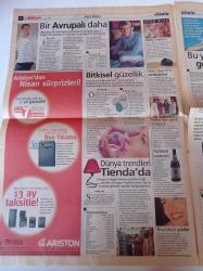 Milliyet Vitrin Gazetesi - 21 Nisan 2001 - Sayı 230 - Turasan Şarapları - En Hafif Fotoğraf Makinesi - Canon -Manken Dilek Serbest Ve Pınar Bulut Fotoğrafı - Erberk Ajan- Alışveriş Brookfiels Geldi - Boxer'lı Cazibe