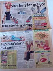 Milliyet Vitrin Gazetesi - 25 Ağustos 2001 - Sayı 248 - Skechers Türkiye'ye Geliyor - Beko'nun Toz Canavarı - Hiperaktif Bira Troy Dark- Manken Hatice Şendil Fotoğrafı - Hayalet Çamaşırlar