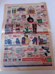 Migroskop Gazetesi - 26 Ağustos 8 Eylül 1999 - Sayı 225 - Migros Alışveriş Merkezî - Türk Hava Yolları - Burger King - Tefal- Köytür Piliç - Coca Cola - Fanta -  Fiyat İndeksi