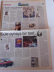 Milliyet Gazete Pazar - 18 Temmuz 1999 -  Sayı 128 - Didem Uzel Fotoğrafı - Topuklu Futbol - Genç Avrupa Bize Bakıyor - Denizde By Night