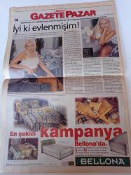 Milliyet Gazete Pazar - 18 Temmuz 1999 -  Sayı 128 - Didem Uzel Fotoğrafı - Topuklu Futbol - Genç Avrupa Bize Bakıyor - Denizde By Night