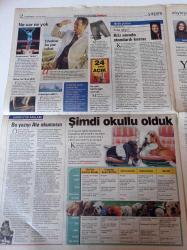 Milliyet Cumartesi Gazetesi - 7 Nisan 2001 - Kahveler Çeşitlendi- Nükhet Duru Fotoğrafı - Yamyam Doktor Hannibal Lecter Dönüşü - Köpek Okulları