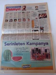 Milliyet Cumartesi Gazetesi - 11 Ağustos 2001 - Duygu Dikmenoğlu Fotoğrafı - La Scala Operası - Mucize Kardeşler Bahattin Sinan Ve Kenan Sofuoğlu - Cate Blannchett- Keanu Reeves