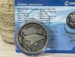 2021 - Mersin Balığı Sertifikalı Gümüş Hatıra Para - Çil