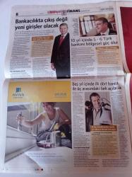 Milliyet Finans Gazetesi - 31 Mayıs 2010 - Garanti Bankası Yönetim Kurulu Başkanı Ferit Şahenk - Paranın Ucundaki Hilal - Ressam Elif Urss- İş Bankası Genel Müdürü Ersin Özince - Piraye Antika