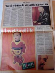 Milliyet Pazar Gazetesi - 8 Şubat 1998 - Sayı 64 - Metin Göktepe Fotoğrafı - Harun Kolçak - Mesut Yılmaz - Deniz Baykal - 14 Şubat Sevgililer Günü - Erol Atar - Taha Akyol