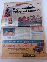 Milliyet Gazete Pazar - 5 Temmuz 1998 - Plaj Voleybolu Mevsimi Açıldı - Kiko'nun Ölüm Güncesi - Tatilcinin Hakları - Turizmde Üçüncü Büyük Kriz - Cazda Japon İstilası