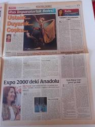 Milliyet 2000 Gazetesi - 13 Eylül 2000 - Porno Skandalı - Mydonese Showland- Hasankeyf'in Keyfi Yok - Türk Henkel Genel Müdürü Can Paker - Hakan Ural