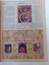 Milliyet İftar Sofraları Gazetesi -9 Aralık 1999 - Feshane'de Tarih Canlanıyor - Koza Restaurant - Restoran Atmosferinde İftar - Kallavi Restaurant - Bekçi Babadan Maniler - Hacivat Karagöz