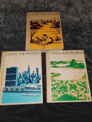 LANDS AND PEOPLES-CİLT 1-AFRICA//5-NORTH AMERICA VE 6-SOUTH AND CENTRAL AMERICA.İNGİLİZCE DİLİNDE TAM 3 CİLT BİRDEN--- SIFIR AYARINDA TEMİZ KİTAPLAR