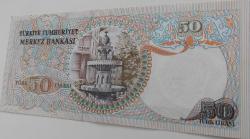 6.EMİSYON 1.TERTİP 50 TÜRK LİRASI C58206000 SERİ NUMARALI KAĞIT PARA GÜZEL NUMARA ÇİL