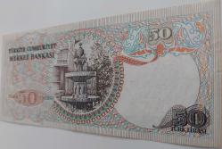 6.EMİSYON 1.TERTİP 50 TÜRK LİRASI I33706533 SERİ NUMARALI SERİ NUMARASI FOSFORLU KAĞIT PARA ÇİL NADİRDİR