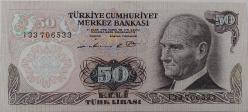 6.EMİSYON 1.TERTİP 50 TÜRK LİRASI I33706533 SERİ NUMARALI SERİ NUMARASI FOSFORLU KAĞIT PARA ÇİL NADİRDİR