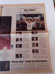 Milliyet Popüler Kültür Gazetesi - 18 Eylül 2003 - Tarkan Fotoğrafı - Derbin Mi Var Derdin Var Fenerbahçe Galatasaray Derbisi - Gülben Ergen -  Orhan Pamuk'un İstanbul Kitabı