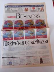 Milliyet Business Gazetesi - 17 Ağustos 2003 - Sayı 5 - Tekel'in Altın Likörü'nün İçinde 18 Ayar Altın Zerrecikleri Yüzüyor - Türkiye'nin Uç Beyinleri - Süreyya Ciliv - Faruk Akosman - İbrahim Arıkan