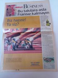 Milliyet Business Gazetesi - 17 Ağustos 2003 - Sayı 5 - Tekel'in Altın Likörü'nün İçinde 18 Ayar Altın Zerrecikleri Yüzüyor - Türkiye'nin Uç Beyinleri - Süreyya Ciliv - Faruk Akosman - İbrahim Arıkan