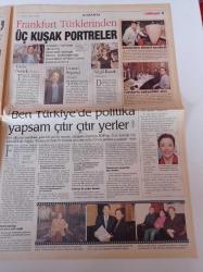 Milliyet Almanya Gazetesi - 3 Ekim 2003 - Berlin Duvarı Yıkıldıktan Sonra - Tekstil Devi Şahinler Patronu Kemal Şahin - Göçmen Çocukları Futbolun Kralı Oldu - İlhan Mansız - Yıldıray Baştürk - Ümit Davala