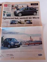 Milliyet Küçüklerin Büyük Dünyası Gazetesi - 10 Temmuz 2003 - Otokoç - Citroen'in Marifeti Bücürü C3 - Honda'nım Enerjik Ufaklığı Jazz - Gülümseyen Yüzlü Fiesta