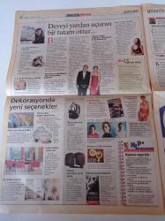 Milliyet Cuma Gazetesi - 22 Ağustos 2003 - Pistte İki Hızlı Kadın Selin Yardımcı Ve Sena Güney Manav Fotoğrafı - Angelina Jolie - Sonbaharın Modası Kalın Kaş