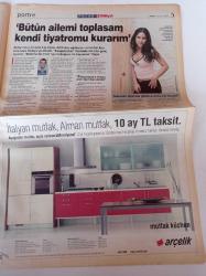 Milliyet Pazar Gazetesi - 28 Eylül 2003 - Ezel Akay Fotoğrafı - TV Seyircisi Tiyatroya Gidecek - Shakespeare - Meltem Cumbul - Mehmet Ali Alabora - Zeynep Fadıllıoğlu