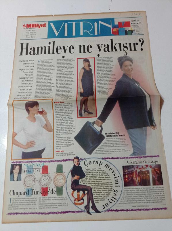 Milliyet Vitrin Gazetesi 13 Eyl l 1997 Hamileye Ne Yak r