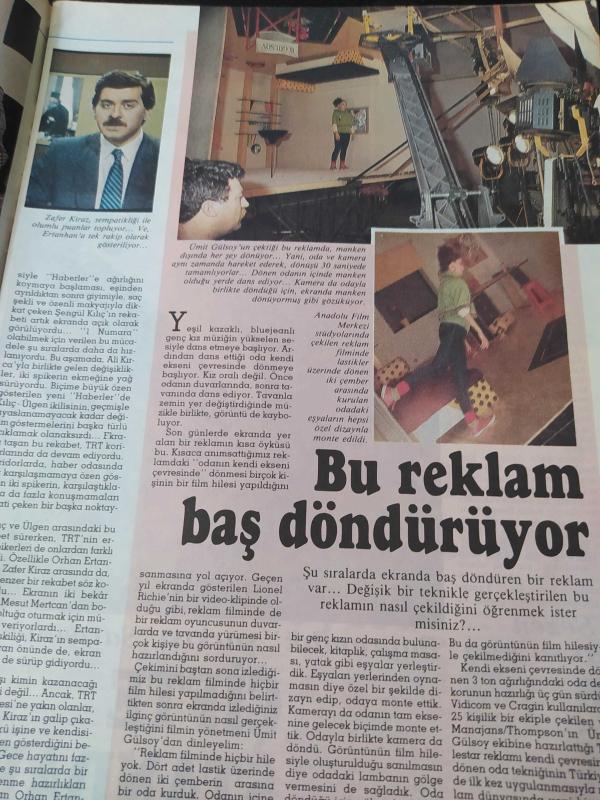 Tv de Yedigün Gong Dergisi 23 Mayıs 1988 Faruk Tınaz Ekran  