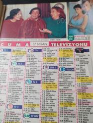 Milliyet Tv Prima Dergisi - 17-23 Nisan 1992 - Yaşadığımız günler - Sevgi Bağları - Yalnızca Maria - Elbet bir gün buluşacağız - Gazanfer Özcan - Gönül Ülkü - Fulya Ündüz - Sevimli Yogi - Genç Gladyatörler - Amerikan Dedektif - Yenilmez Parker - Müzik Yelpazesi - Vatandaş Ahmet Efendi -