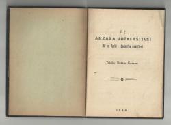 T.C.ANKARA ÜNİVERSİTESİ DİL VE TARİH-COĞRAFYA FAKÜLTESİ TALEBE DEVAM KARNESİ...