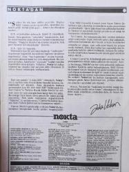 Nokta Dergisi - 3 Ağustos 1986 - Yolsuzluk iddiaları Meclis'te - Tahsin Şahinkaya - Arsa spekülasyonu - İsmail Özdağlar - Tv'de seçim konuşmaları - Çin'de liberalizm - Güney Amerika'nın demokrat Hristiyanları - ABD'de çöpçatanlık şirketleri - Petrolde Türkiye'nin kârı - Leyla Alaton - Uyuşturucu ilaç bağımlılığı - Suni böbrek makineleri - Mehmet Ali Aybar -