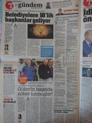 Türkiye Gazetesi,12 Eylül 2018,Recep Tayyip Erdoğan,Emine Erdoğan,İbrahim Kalın,Ali Koç,Soldado,Şenol Güneş,Emre Akbaba,Ömer Bayram,Fatih Terim,Trabzonspor,Burak Yılmaz