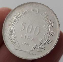 1980 KÖYLÜ KADINI KALKINDIRMA FAO GÜMÜŞ 500 LİRA HATIRA PARASI ÇİLALTI H1A2T4 ÇOK NADİR