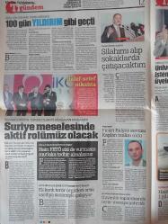 Türkiye Gazetesi,21 Ağustos 2016,Binali Yıldırım,Metin Külünk,Wilma Elles,Recep Tayyip Erdoğan,Hülya Avşar,Trabzonspor,Beşiktaş,Şenol Güneş,Advocaat,Riekerink,Yasemin Can