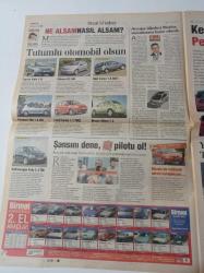 Milliyet Otomobil Gazetesi - 21 Eylül 2004 - Yalova Gemlik Gezisi -  Çınarcık - Armutlu - Yaşlı Otomobiller Bizler Hurda Değiliz - Ünlü Sanatçı Levent Yüksel Fotoğrafı