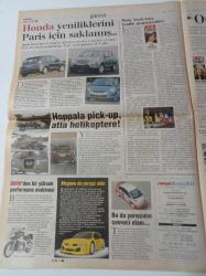 Milliyet Otomobil Gazetesi - 21 Eylül 2004 - Yalova Gemlik Gezisi -  Çınarcık - Armutlu - Yaşlı Otomobiller Bizler Hurda Değiliz - Ünlü Sanatçı Levent Yüksel Fotoğrafı