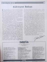 Nokta Dergisi - 26 Ekim 1986 - Kenan Güven - Türk Mafyası - Kabine değişikliği - Sosyalist parti gündemde - Aydınları eleştiren mini gazete - ANAP türküsünün öyküsü - Dünden bu güne Macaristan - Filmler ABD'de orduya rağbeti artırdı - Bir sahtekârlık öyküsü - Video 2000 aldatmacası - Öğretmen transferleri - Tiyatroda yeni sezon - Lale Yurdatapan - Ümit Besen - Voleybol sezonunun değerlendirilmesi -