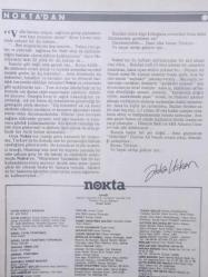 Nokta Dergisi - 20 Aralık 1987 - Türbanlı Feministler - AIDS virüsü dişçi koltuğunda - İnanılmaz bir cinayet öyküsü - Ege Üniversitesi'nde kumbara olayı - Süleyman Demirel - Güney Kore'de seçimler - Yunanistan'da bir cinayet - İtalyanlarda militarizm merakı - İstanbul'un ulaşım sorunu - Ağrı hissetmeyenler - Telemanyaklar atakta - Hilmi Yavuz - Oğuz Atay - Satrançta metafizik -