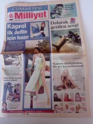 Milliyet Cumartesi Gazetesi - 26 Haziran 2004 - Mirkelam Fotoğrafı - Amerikalı Şarkıcı Anastacia Kanser Dişiliğimden Bir Şey Kaybettirmedi - Deniz Akkaya - Romans 2 Cehennemin Anatomisi Filmi