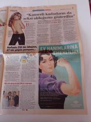 Milliyet Cumartesi Gazetesi - 26 Haziran 2004 - Mirkelam Fotoğrafı - Amerikalı Şarkıcı Anastacia Kanser Dişiliğimden Bir Şey Kaybettirmedi - Deniz Akkaya - Romans 2 Cehennemin Anatomisi Filmi