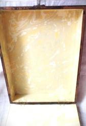 KUR'AN KABI BAKIR TAMAMEN EL İŞÇİLİĞİ İÇİ EBRU KAPLAMALI