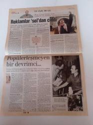 Milliyet Popüler Kültür Gazetesi - 2 Nisan 2004 - Popülerleşmeyen Bir Devrimci Mahir Çayan - Reklamlar Sol'dan Ciddi - Deniz Baykal Fotoğrafı