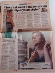 Milliyet Cumartesi Gazetesi - 10 Temmuz 2004 - Cansu Dere Fotoğrafı - Seks Açıkça Konuşmalı - Tatilde Yoga- Britney Spears - Sex And The City - Pierce Brosnan